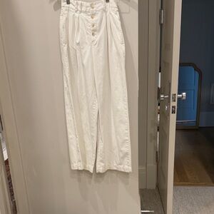 GAP x Doen white wide leg pants